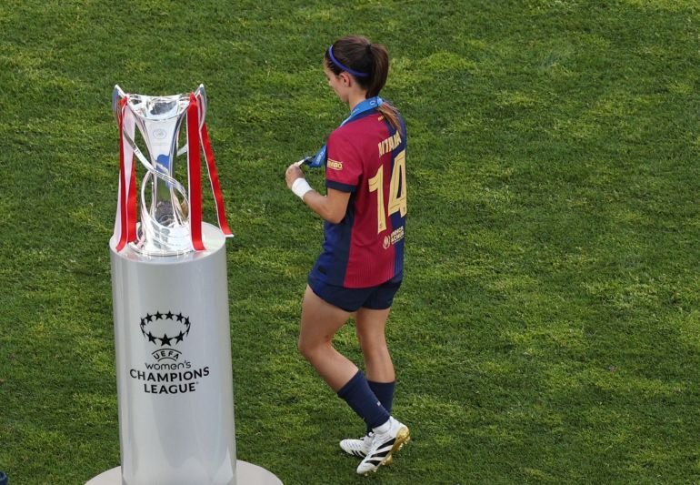 Barcelona’s Aitana Bonmati looks disheartened after the match