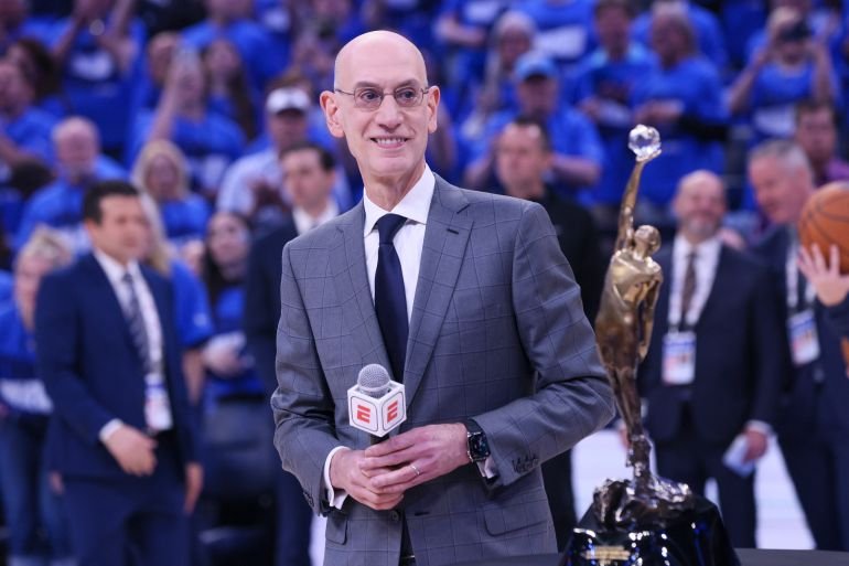 NBA Commissioner Adam Silver prior to a Game 2 playoff in the Western Conference Finals