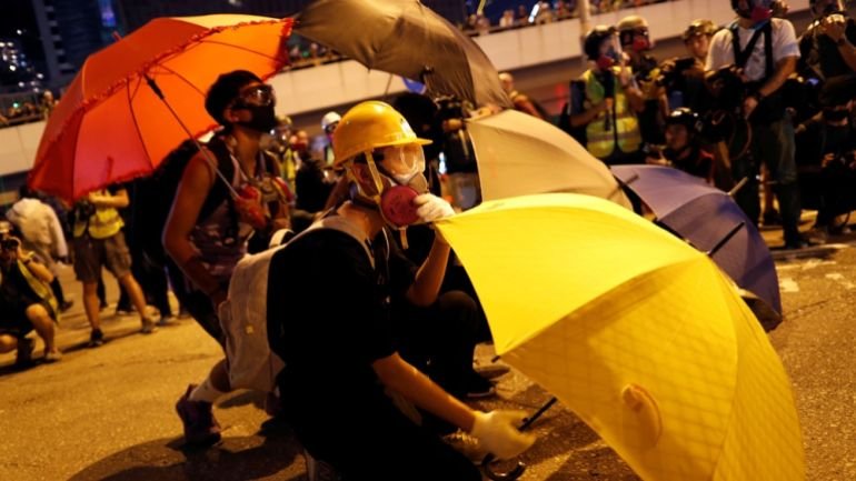 Protester in Hong Kong