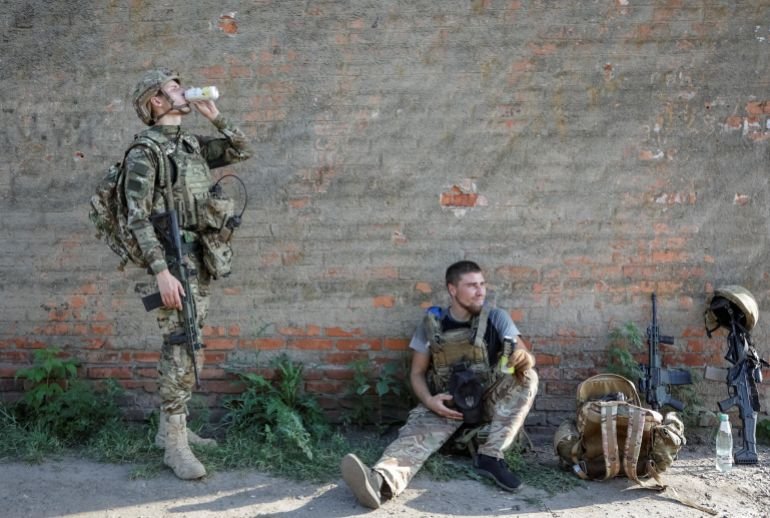 Members of the 13th Operative Purpose Brigade of the National Guard of Ukraine return from a mission, amidst the ongoing conflict in Kharkiv region, Ukraine, August 2, 2025. REUTERS/Sofiia Gatilova